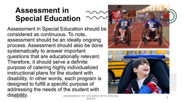 Assessment of Children with Special Needs | PPTX