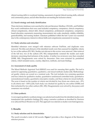 Assessment Of Clinical Nursing Competencies Literature Review | PDF