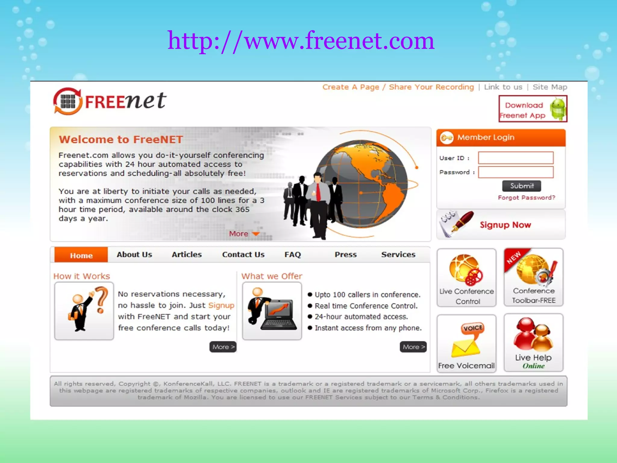 http://www.freenet.com 