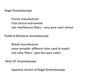 Assessment of color vision | PPT