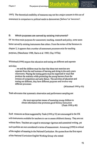 Assessment Of Early Literacy Development | PDF