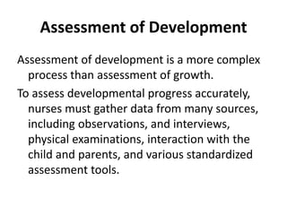 Growth and development of a child and pt | PDF
