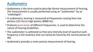 ASSESSMENT OF HEARING | PDF
