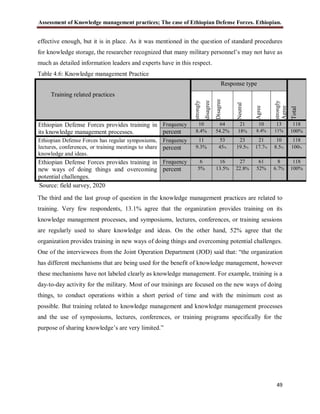 Assessment of knowledge management practices the case of ethiopian ...