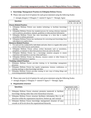 Assessment of knowledge management practices the case of ethiopian ...