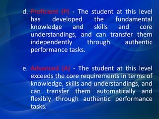 Proficient Knowledge Assessment of learning | PPTX