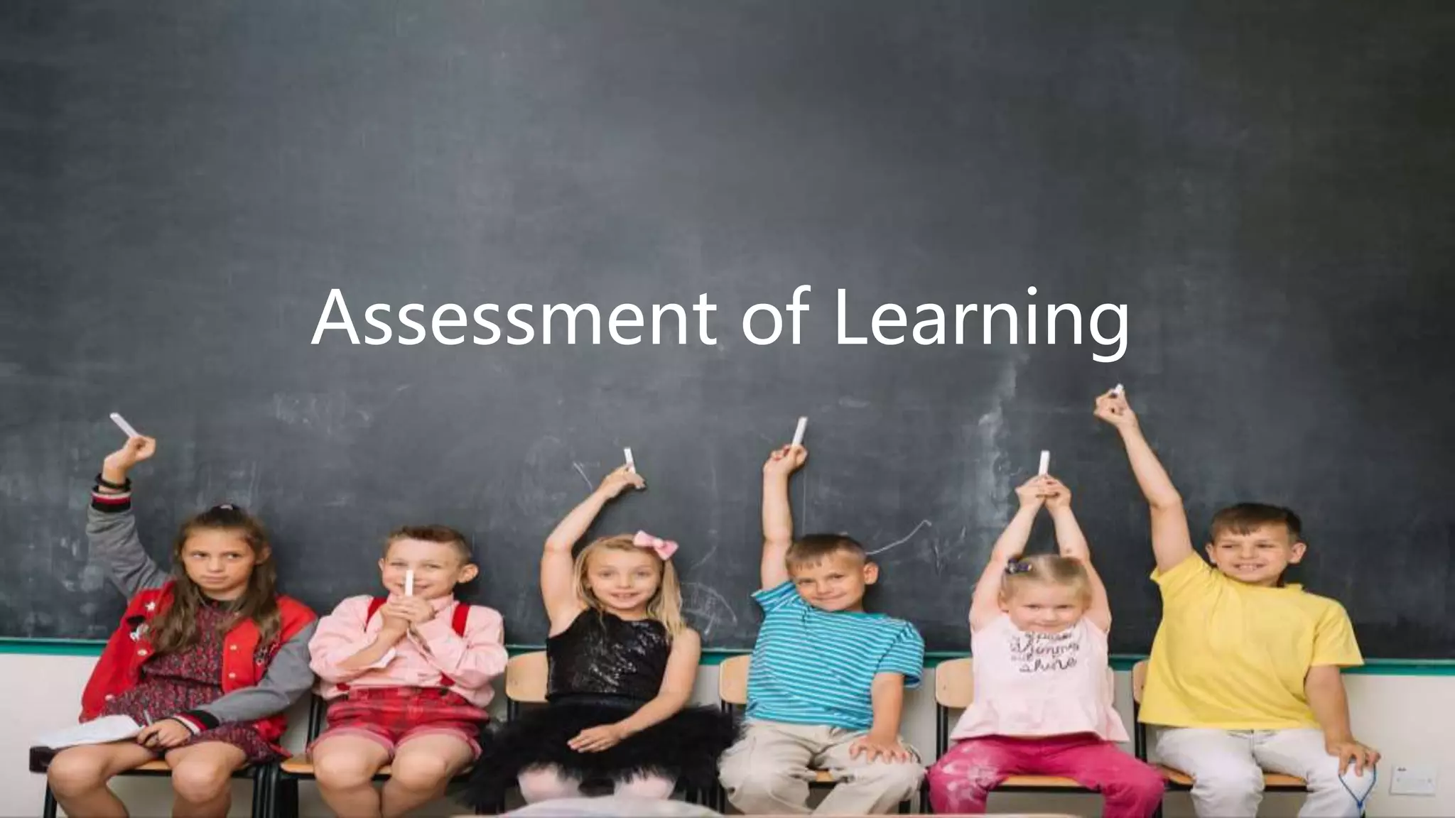 Assessment of Learning
 