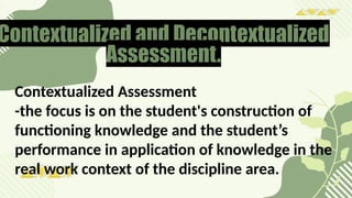 ASSESSMENT OF LEARNING 2 that can help future educators. | PPTX