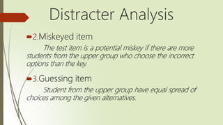 Distractor Analysis Assesment of Learning 1.pptx