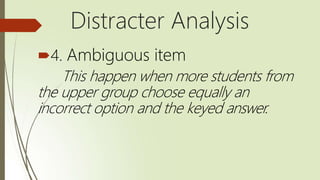 Distractor Analysis Assesment of Learning 1.pptx