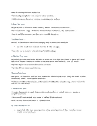 Assessment of learning 1 | DOCX
