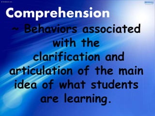 Assessment of learning in the cognitive domain | PPTX