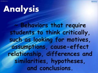 Assessment of learning in the cognitive domain | PPTX