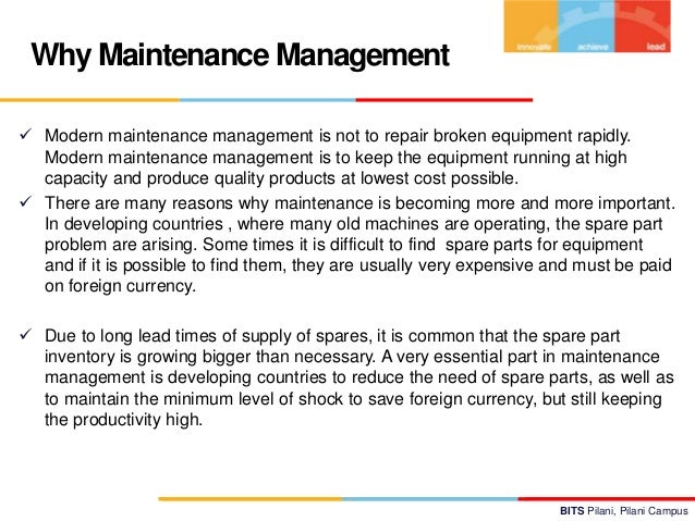 maintenance management