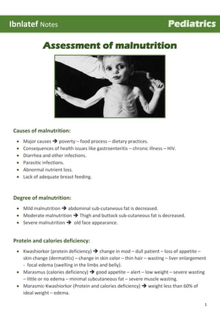 Assessment of malnutrition | PDF