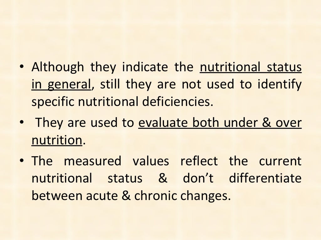 Assessment Of Nutritional Status