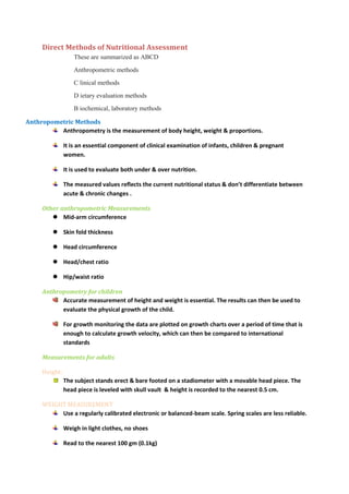 Assessment of nutritional status | DOCX