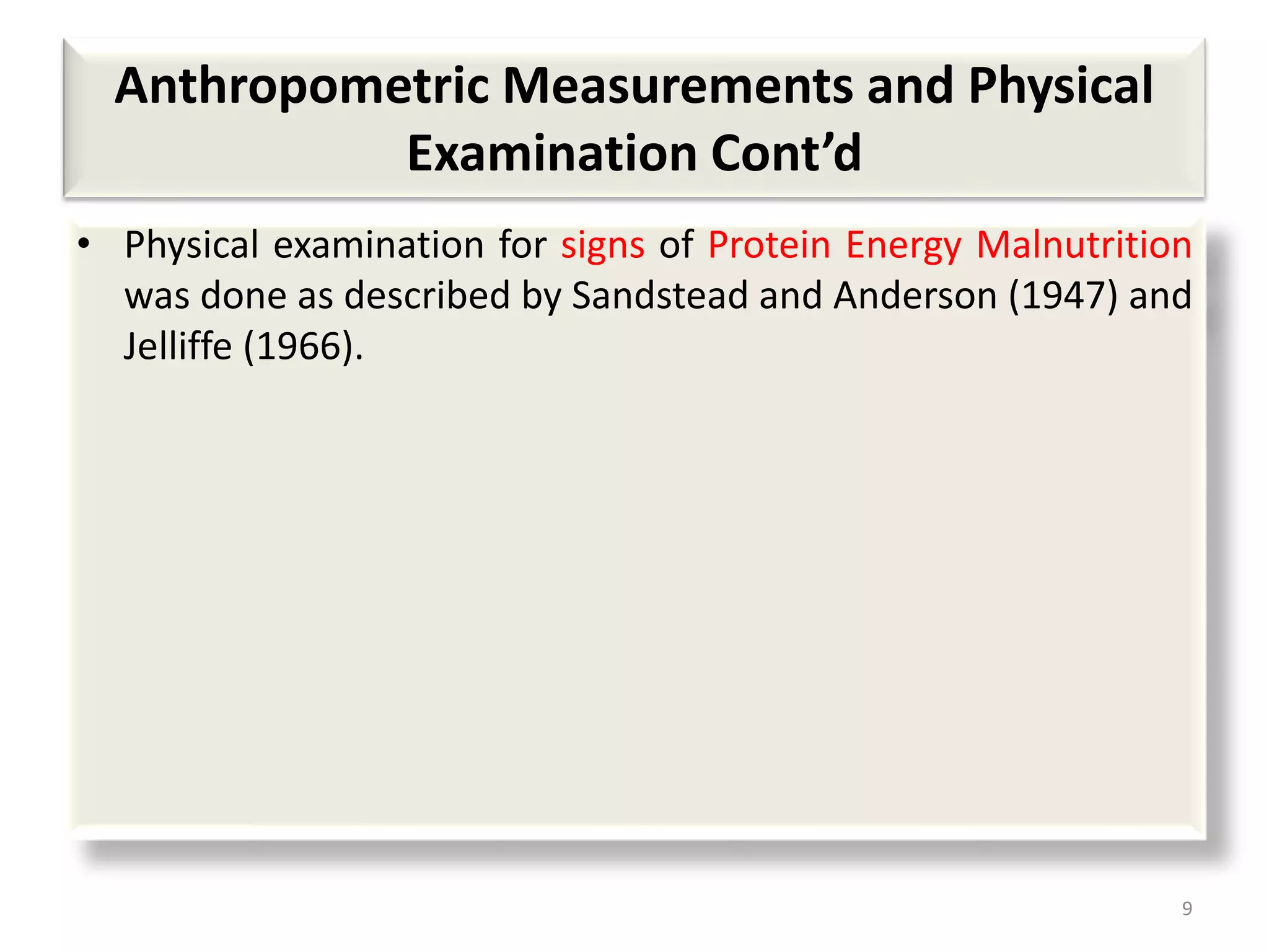 Assessment of nutritional status of children under five | PPTX
