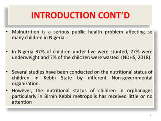 Assessment of nutritional status of children under five | PPTX
