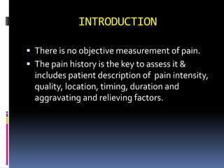 Assessment of pain | PPTX