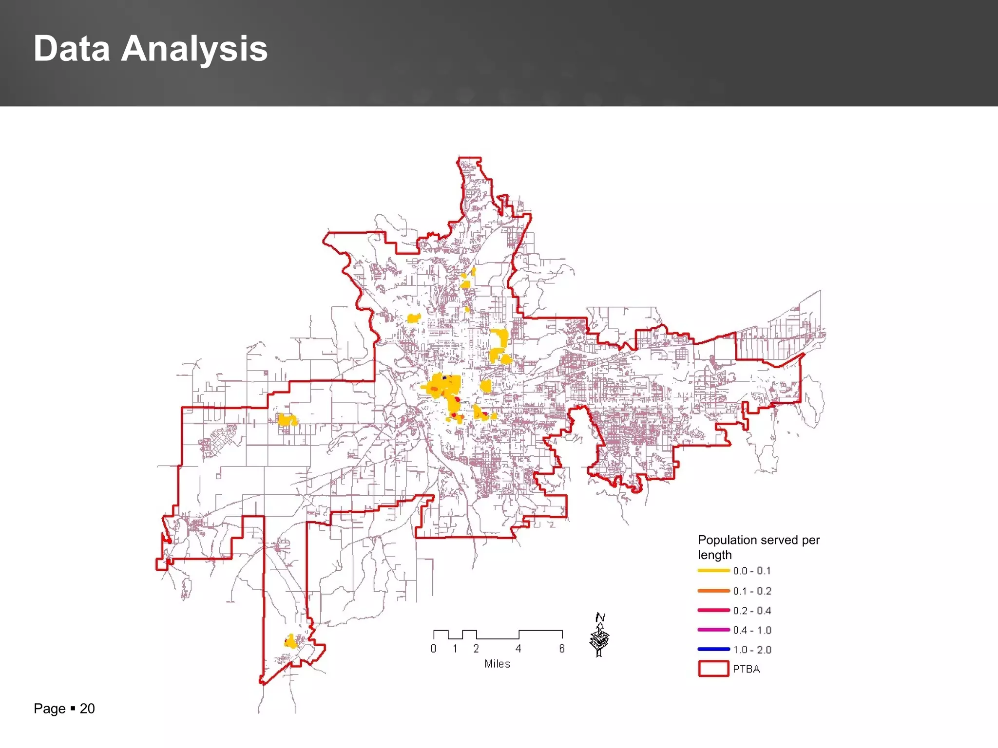 Page  20
Data Analysis
Population served per
length
 