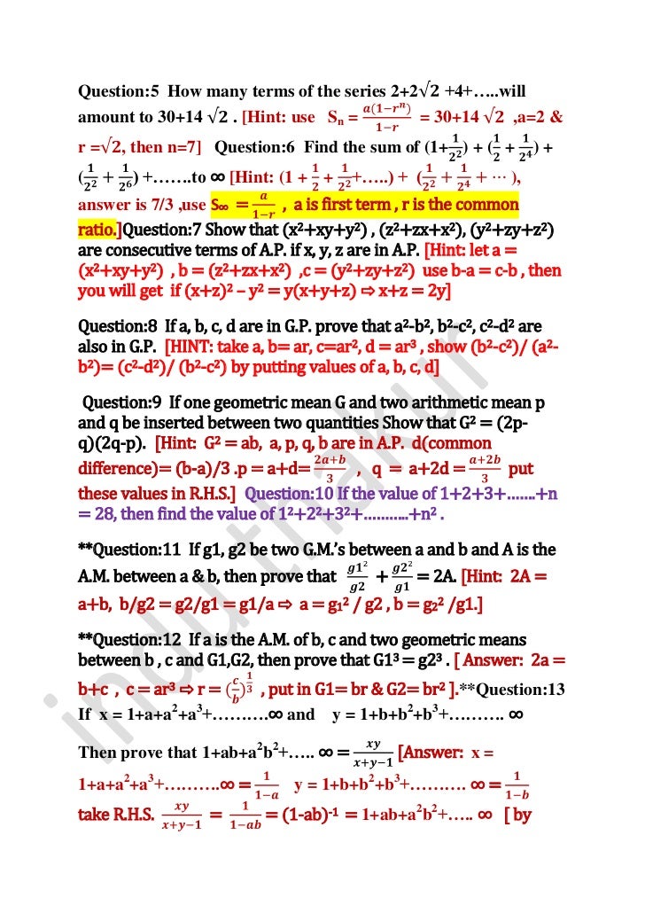 Assessments for class xi
