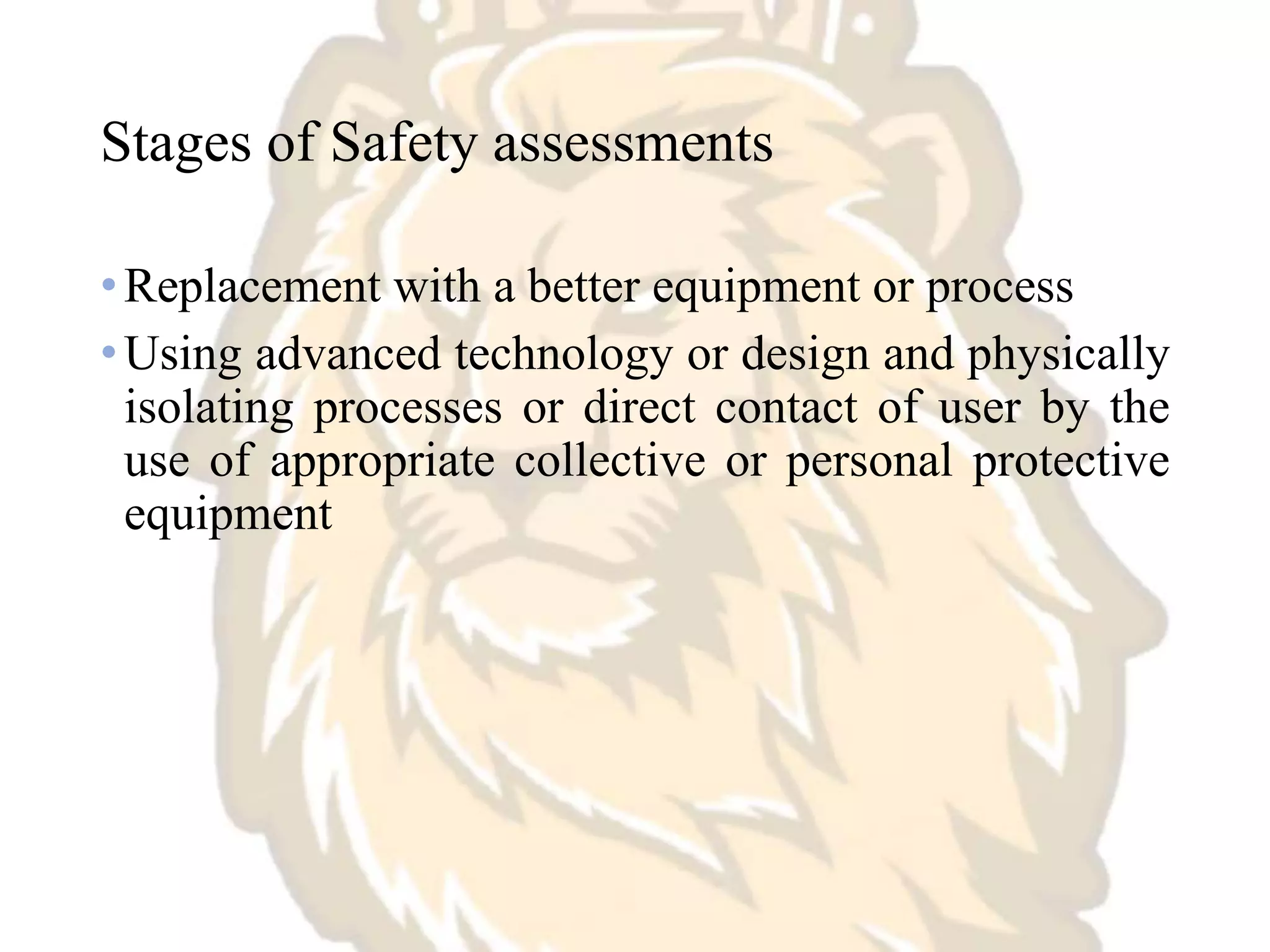 Assessment of safety and risk | PPT | Business | Business and Finance