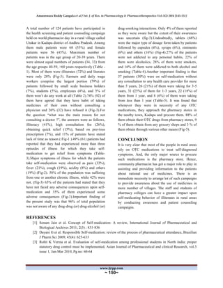 Assessment of self medication among rural village population in a ...