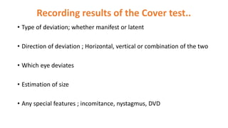 Assessment of strabismus | PDF