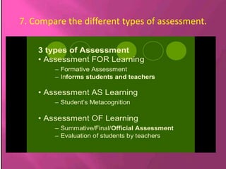 Assessment of student learning 1