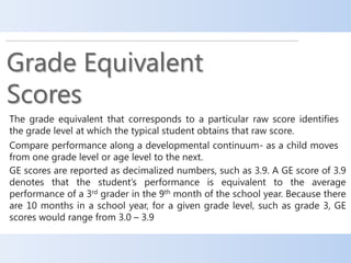 Norm-Referenced and Criterion-Referenced Interpretation