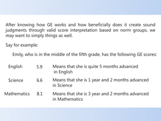 Norm-Referenced and Criterion-Referenced Interpretation