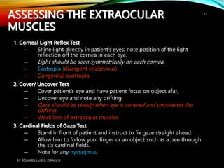 Light Perception Test Positive ASSESSMENT OF THE EYE (1)-Health Assessment.ppt