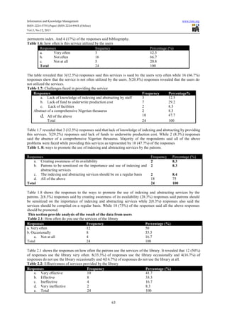 Assessment of the use of indexing and abstracting service by patrons of ...