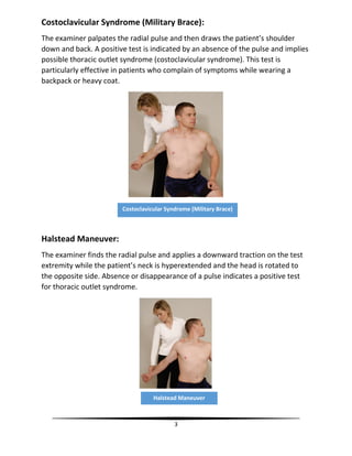 Assessment of thoracic outlet syndrome