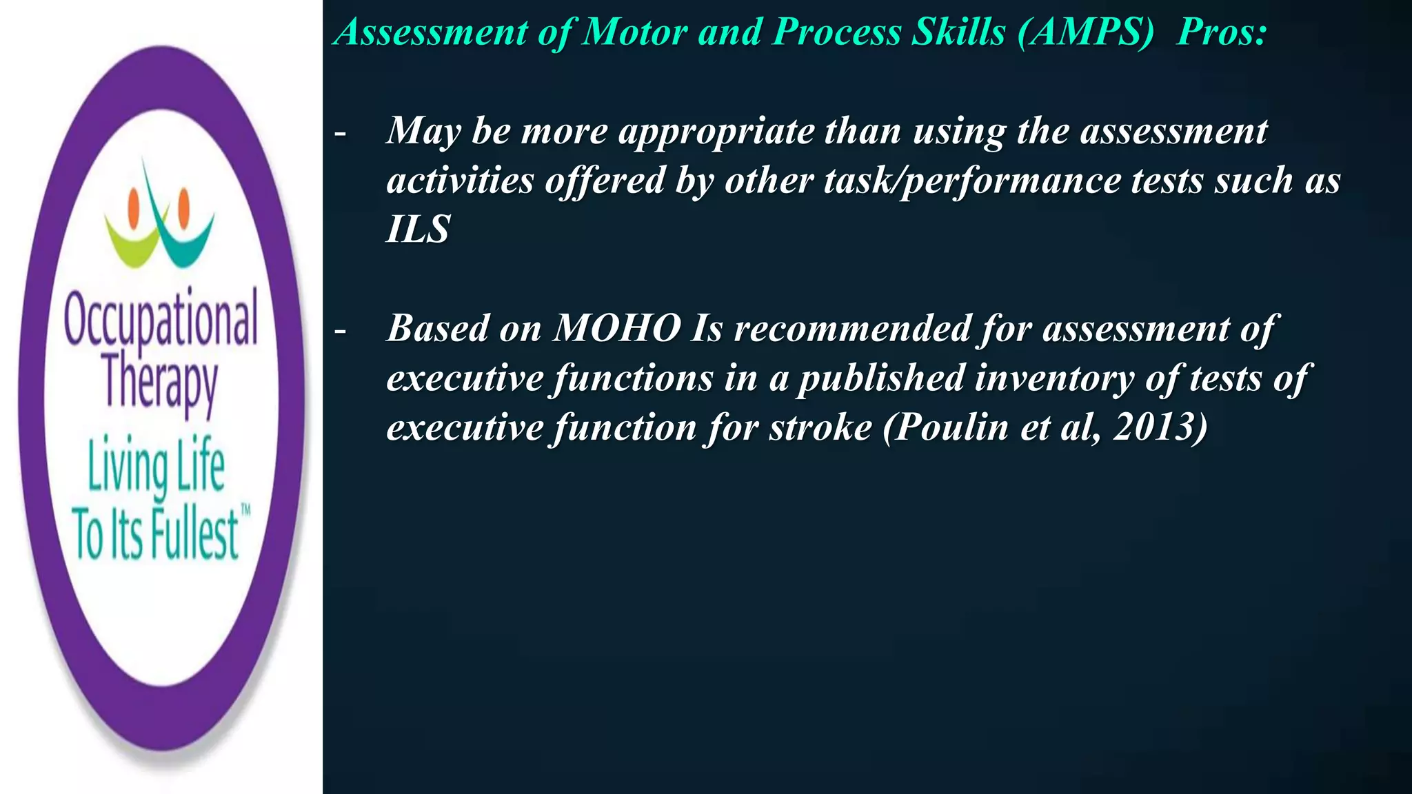 Occupational Therapy Standardized Assessment | PPTX