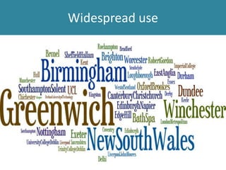 Growth of TESTAWidespread use
 