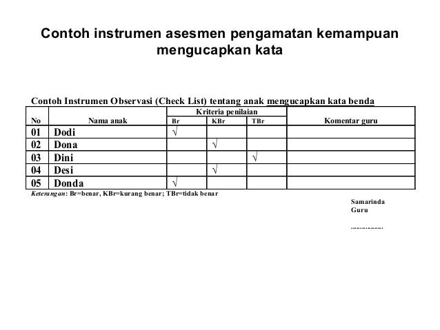 Assessment Paud assessment paud