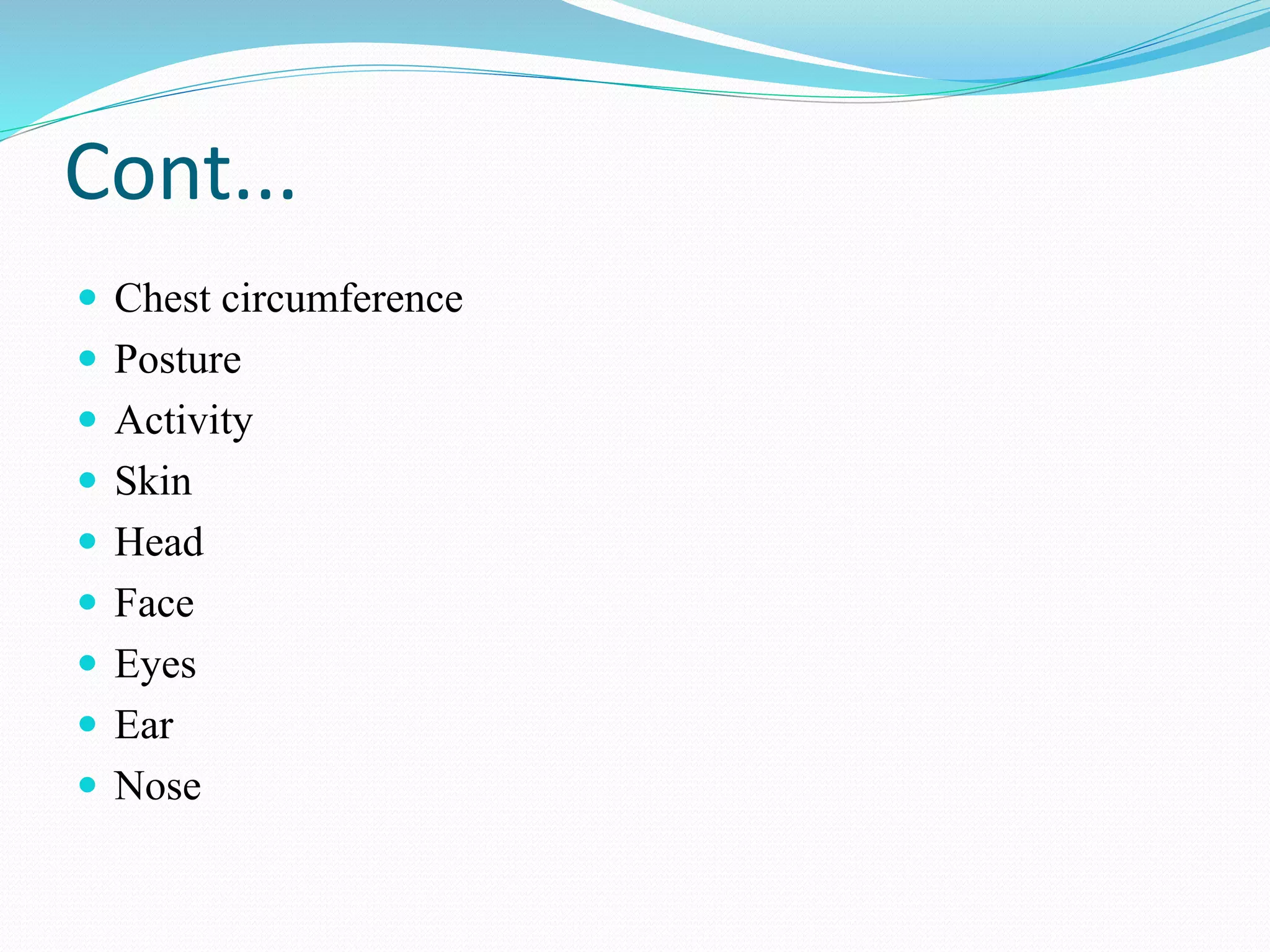 Assessment of Paediatric client's