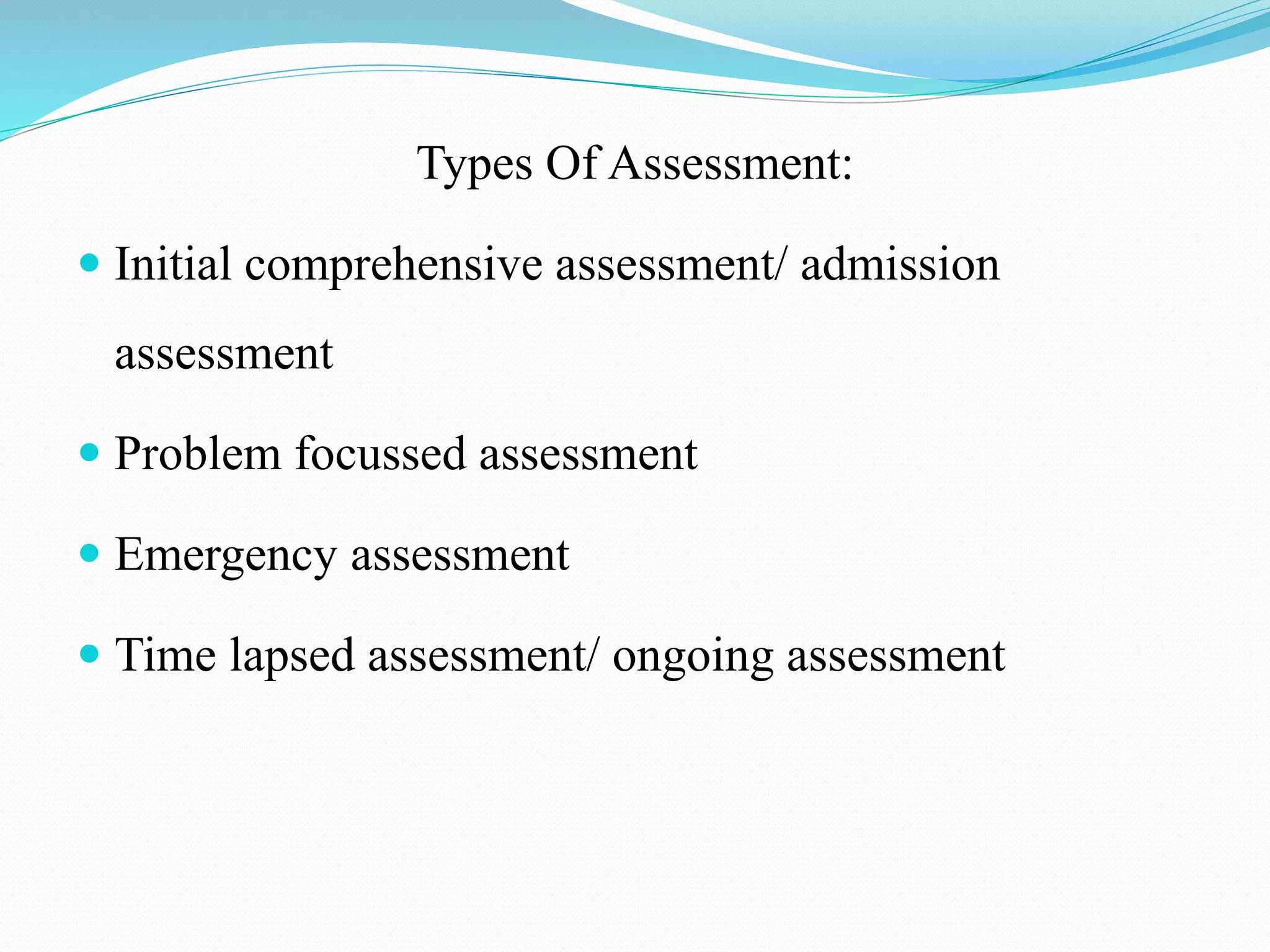 Assessment of Paediatric client's