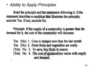 • Ability to Apply Principles
125
 
