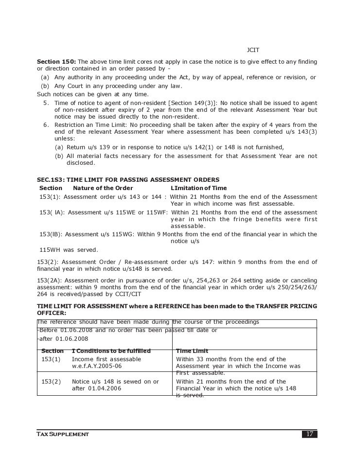 Assessment Procedure Indian Tax