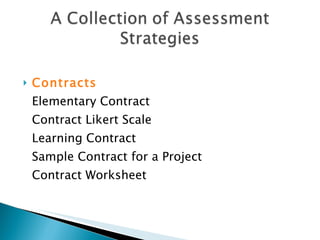 Contracts   Elementary Contract  Contract Likert Scale  Learning Contract  Sample Contract for a Project  Contract Worksheet 