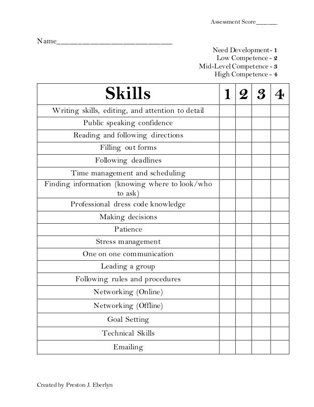simple-self-assessment-of-skills