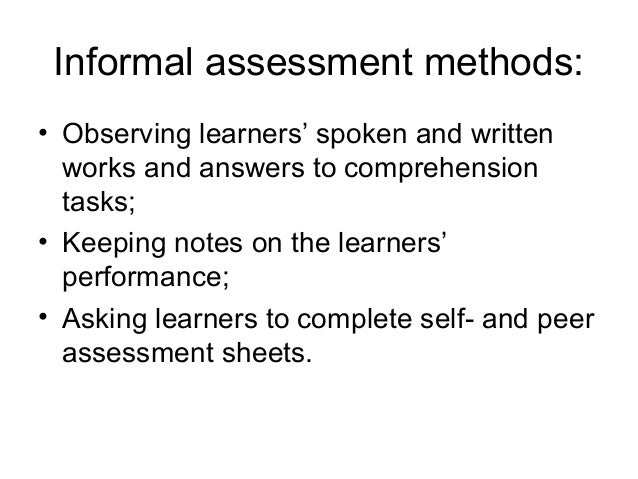 assessment types and tasks types of written works