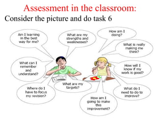 Assessment in the classroom:
Consider the picture and do task 6
 