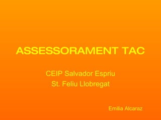 ASSESSORAMENT TAC Escola Salvador Espriu St. Feliu Llobregat Emilia Alcaraz 