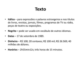 Aviso de pauta – alerta sobre o assunto que posteriormente será divulgado pela imprensa em geral. É destinado a setoristas, veículos especializados ou que fecham com muita antecedência. Também pode dar orientação sobre um evento como inauguração, lançamento ou coletiva.Dicas para elaboração de ReleasesUsar modelos padronizados que indiquem a identidade da assessoria.O texto deve ter, no máximo, 30 linhas, ou seja, uma lauda.Deixar claros os contatos do responsável por fornecer mais informações ao jornalista.Ideal é deixar claro que o contato deve ser feito com a assessoria e não com o cliente diretamente.Informar a data de elaboração ou de envio do release, de preferência do envio.