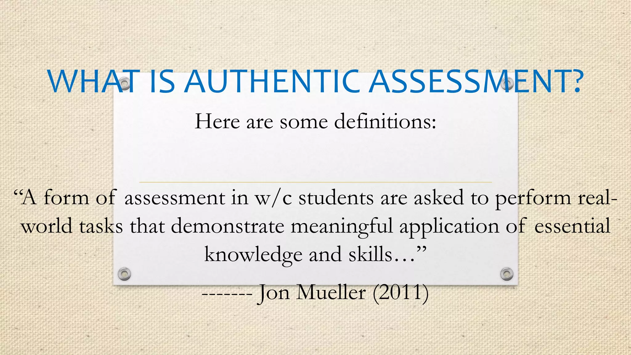 ASSESSMENT OF STUDENT LEARNING 2 | PPTX