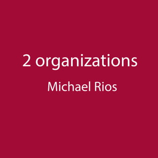 2 organizations
Michael Rios
 